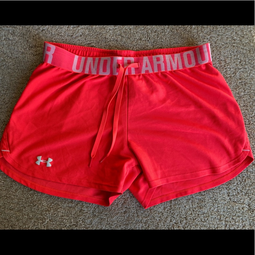 Neon Coral Under Armour Shorts